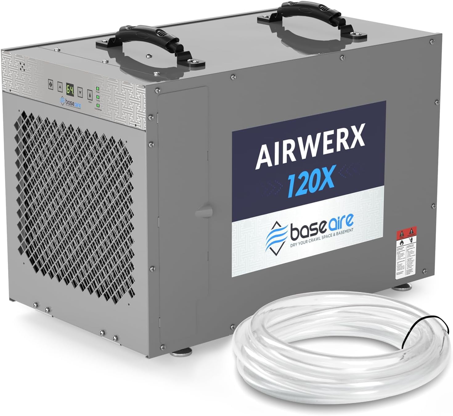 BASEAIRE 235 Pints Crawl Space Commercial Dehumidifier with Pump, Dehumidifier Whole Homes, Basements, up to 3,300 sq. ft. cETL, Water Damage Storage