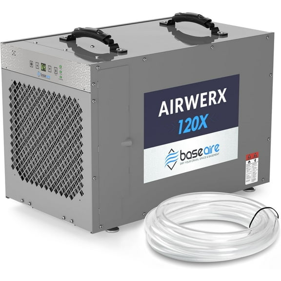BASEAIRE 235 Pints Crawl Space Commercial Dehumidifier with Pump, Dehumidifier Whole Homes, Basements, up to 3,300 sq. ft. cETL, Water Damage Storage