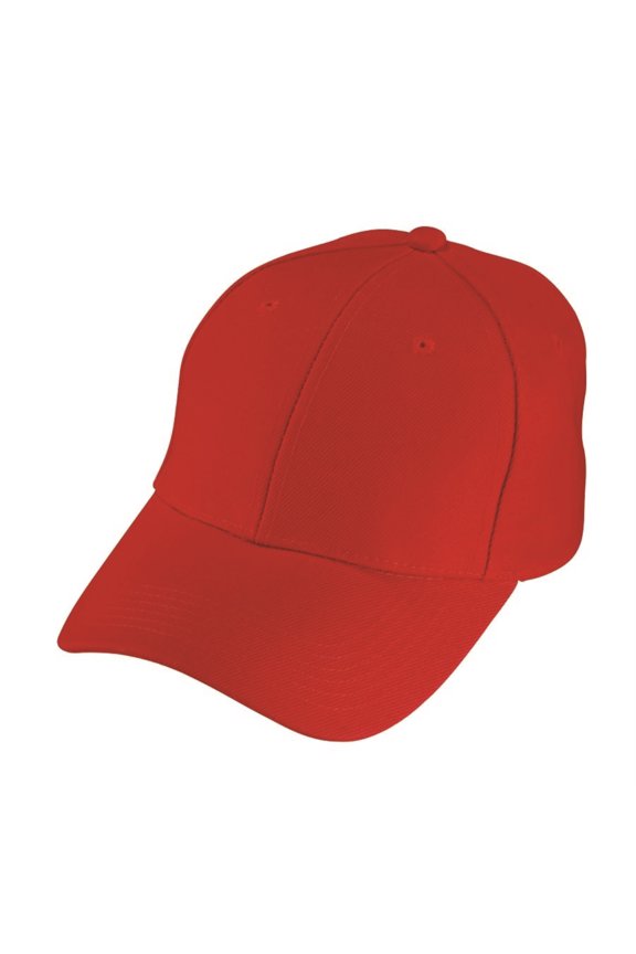 BASEBALL CAP-ADULT-WOOL-RED