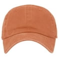 thumbnail image 1 of BASEBALL CAP Plain Dad Hat Low Profile Vintage Washed Pigment Adjustable (7fc046_Orange), 1 of 4