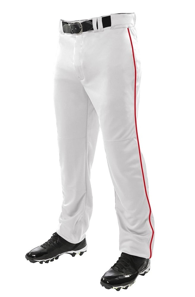BASEBALL PANT W/ PIPINGWHITE/REDAL
