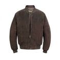 thumbnail image 1 of BASEBALL SUEDE LEATHER JACKET BY REED EST. 1950 (IMPORTED) (LT, BROWN), 1 of 10