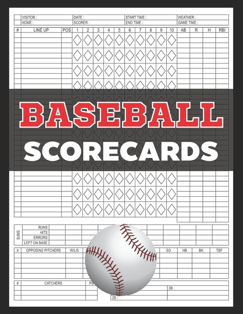 BASEBALL Scorecards For Scoring Baseball Games Large Size 8.5 x 11
