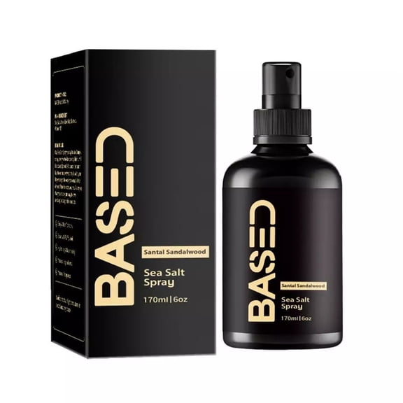 BASED Sea Salt Spray, Natural Finish, Light & NonGreasy, Infused with Kelp & Vit B5, 6.8oz for Daily Use Makeup Organizers