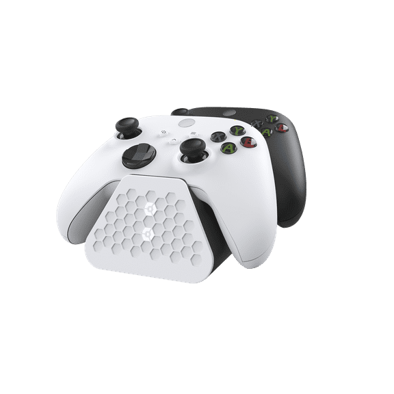BASEKAMP Duo Charging Station Dock for Xbox Series X/S/One - Charge 2 x Official Xbox Controllers - Includes 2 x Batteries - 2 x Swappable Faceplates