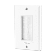 BASEPORT Brush Wall Plate Cable Pass Through, Brush Plate for In Wall Cable Management, 1 Pack