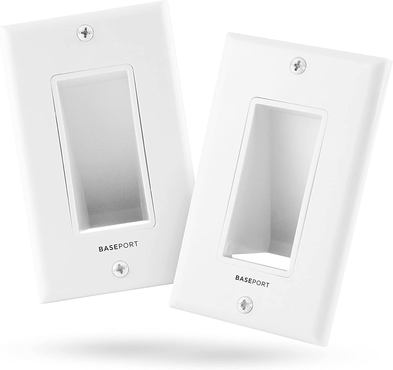 BASEPORT Recessed Wall Plate Cable Pass Through for In Wall Cable ...