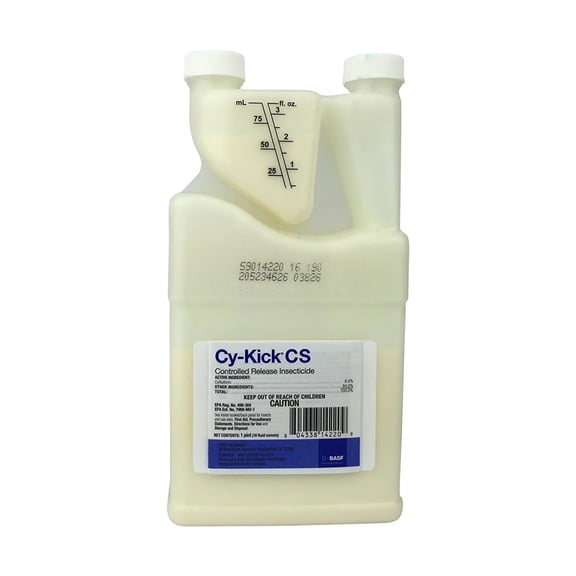 BASF Cy-Kick CS Insecticide, Controlled Release Indoor Outdoor Pest Control for Mosquitos, Flies, Ants, Fleas, 16 Ounces Concentrate Liquid