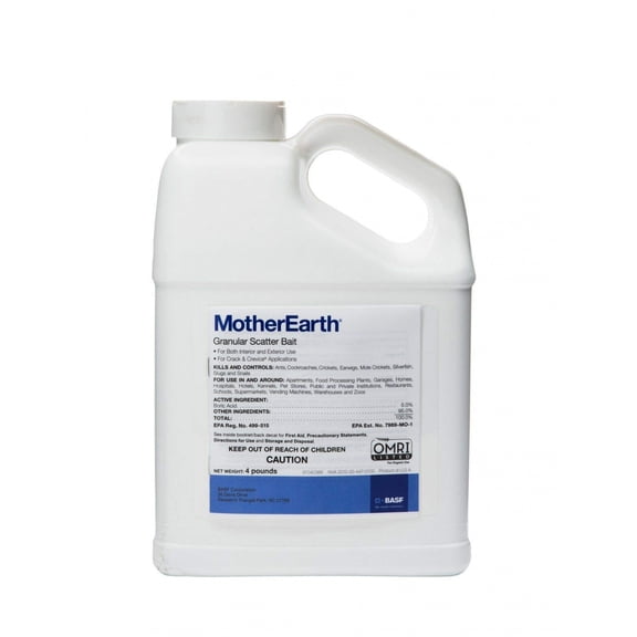 BASF MotherEarth Granular Scatter Bait - Ant & Cockroach Control - 4 Pound Jug - Ready to Use