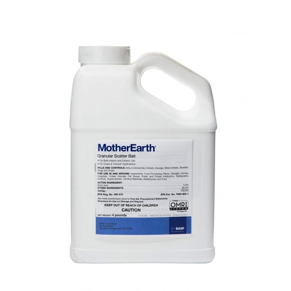 BASF MotherEarth Granular Scatter Bait - Ant & Cockroach Control - 4 Pound Jug - Ready to Use