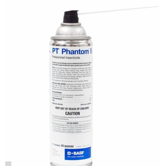 BASF PT Phantom II Pressurized Insecticide Spray, Kills Ants, Cockroach, Bed Bugs & More, Ready to Use, Non-Repellent for Crawling or Flying Insects, 14 oz