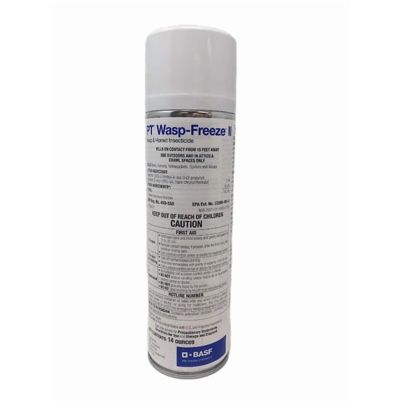 BASF PT Wasp-Freeze Insecticide for Wasp, Hornet, Yellowjacket & Spider Killer, Quick Knockdown Spray, Indoor or Outdoor Use, 14 oz