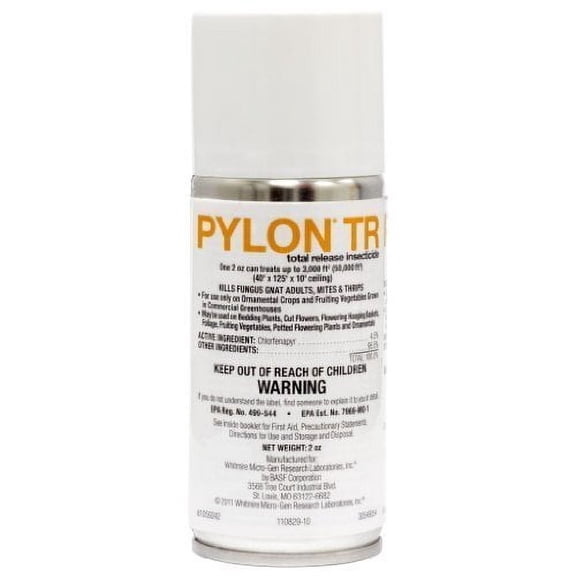 BASF Pylon TR Total Release Insecticide & Miticide - Chlorfenapyr 4.5% Aerosol Pest Control - 2 oz 6-Pack
