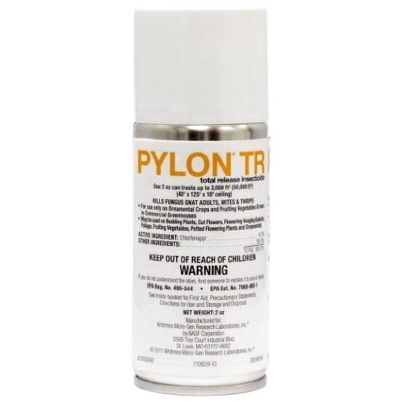BASF Pylon TR Total Release Insecticide & Miticide - Chlorfenapyr 4.5% Aerosol Pest Control - 2 oz 6-Pack