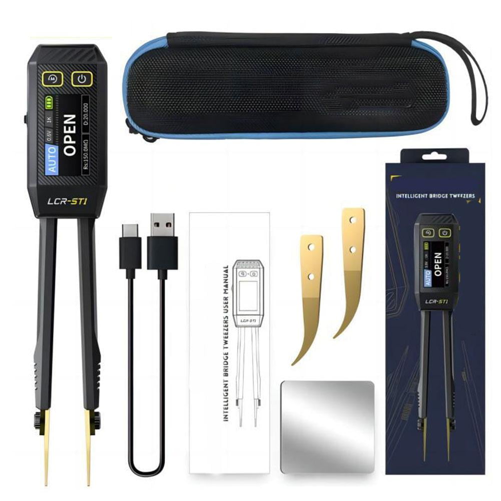 Tester LCR Digitale Con Pinzette - Misuratore Di Induttanza, Capacità E Resistenza, Display A Colori - Foto 5