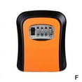 thumbnail image 1 of BASHI Weatherproof Wall Mount Key Safe Box with Combination Lock, Orange, 1 of 9