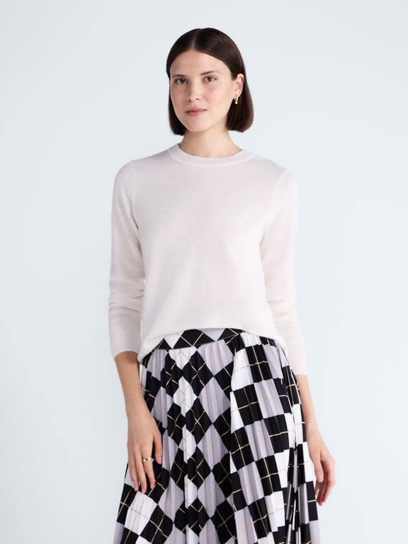 Women's and Women's Plus Cashmere Sweater with Long Sleeves, Sizes XS-4X