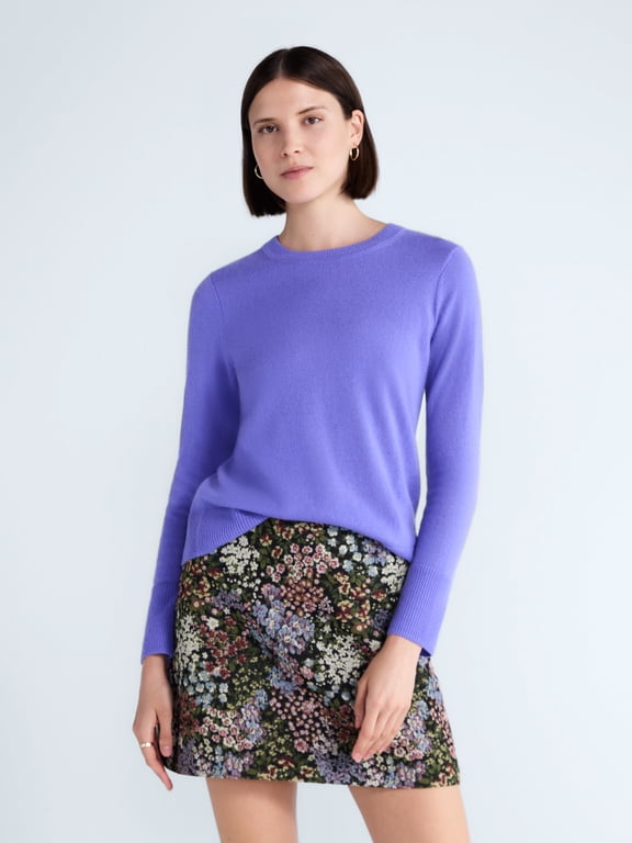 Women's and Women's Plus Cashmere Sweater with Long Sleeves, Sizes XS-4X
