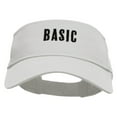 thumbnail image 1 of BASIC Embroidered Cotton Twill Sun Visor - White OSFM, 1 of 5