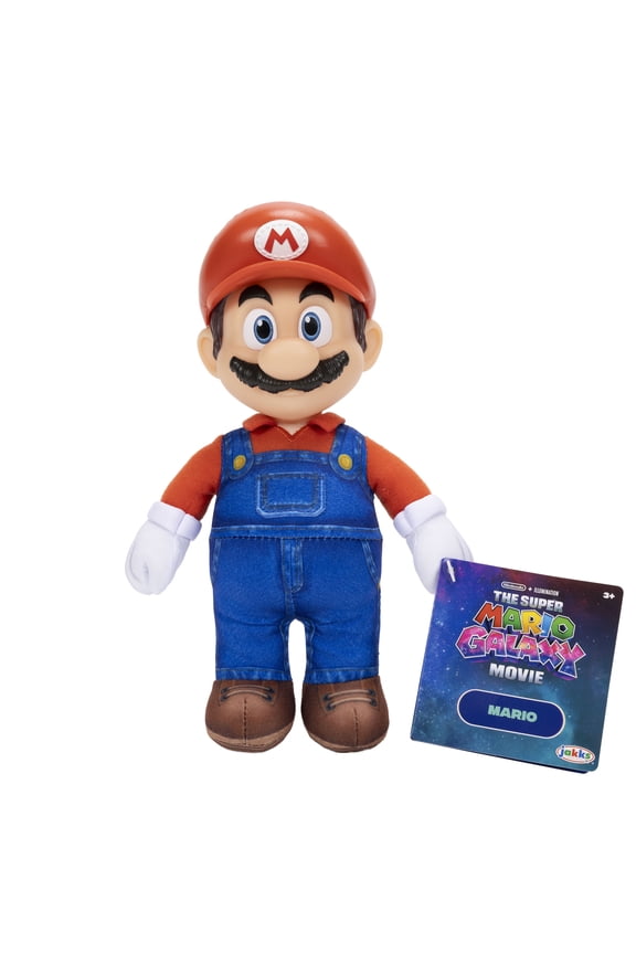 The Super Mario Galaxy Movie  9 inch Plush Figure  Mario