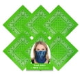 thumbnail image 1 of BASICO 6pk Lime Green Paisley Bandana Face Covering | 100% Cotton Bandana for Men Women | Face Bandana Headband, 1 of 7