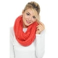 thumbnail image 1 of BASICO Adult Chunky Coral Red Infinity Scarf for Women Circle Loop Knitted Warm Scarf, 1 of 4