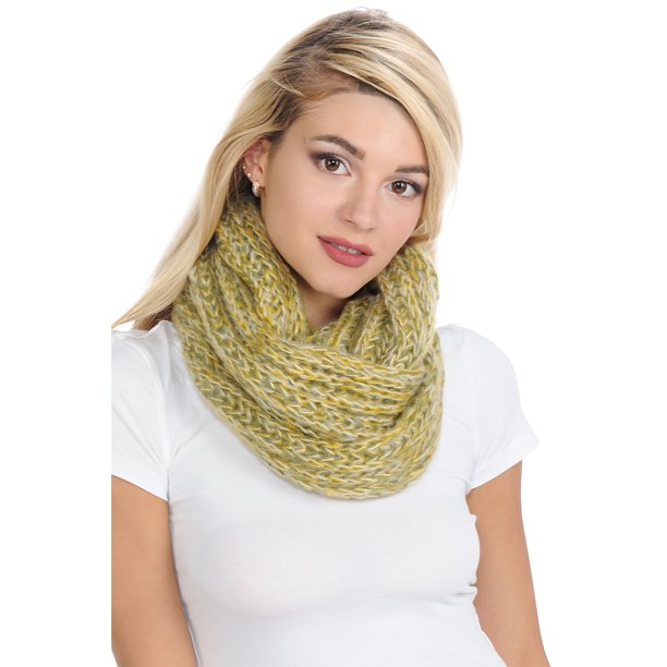 Chunky Scarf Mustard Knitted Scarf BASICO Adult Chunky Mustard