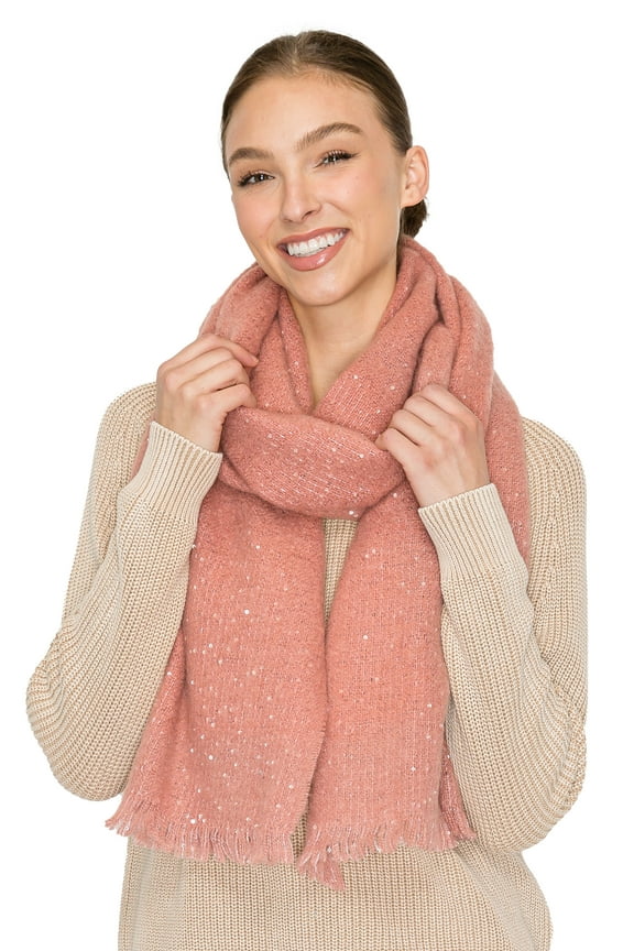 Fall Scarf for Women, Winter Scarf, Women's Scarves & Wraps, Blanket Scarf, Fall Accessories (17 Colors) (Plain - Pink)