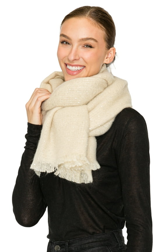 Fall Scarf for Women, Winter Scarf, Women's Scarves & Wraps, Blanket Scarf, Fall Accessories (17 Colors) (Plain - White)