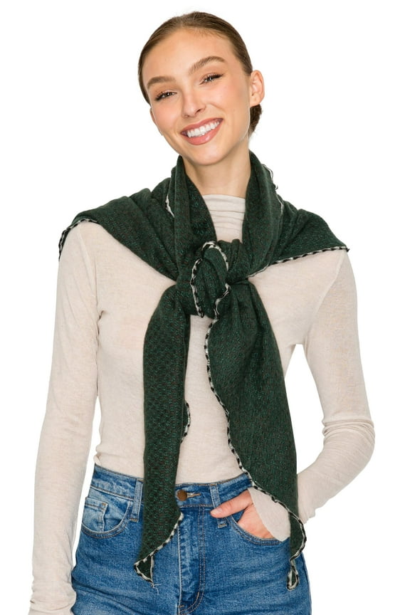 Fall Scarf for Women, Winter Scarf, Women's Scarves & Wraps, Blanket Scarf, Fall Accessories (27 Colors) (Triangle Green)