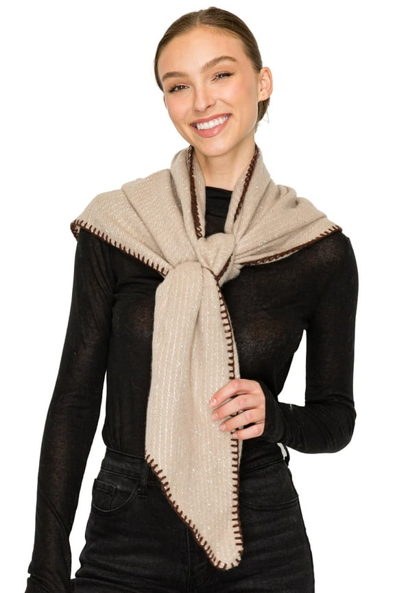 Fall Scarf for Women, Winter Scarf, Women's Scarves & Wraps, Blanket Scarf, Fall Accessories (27 Colors) (Triangle White)