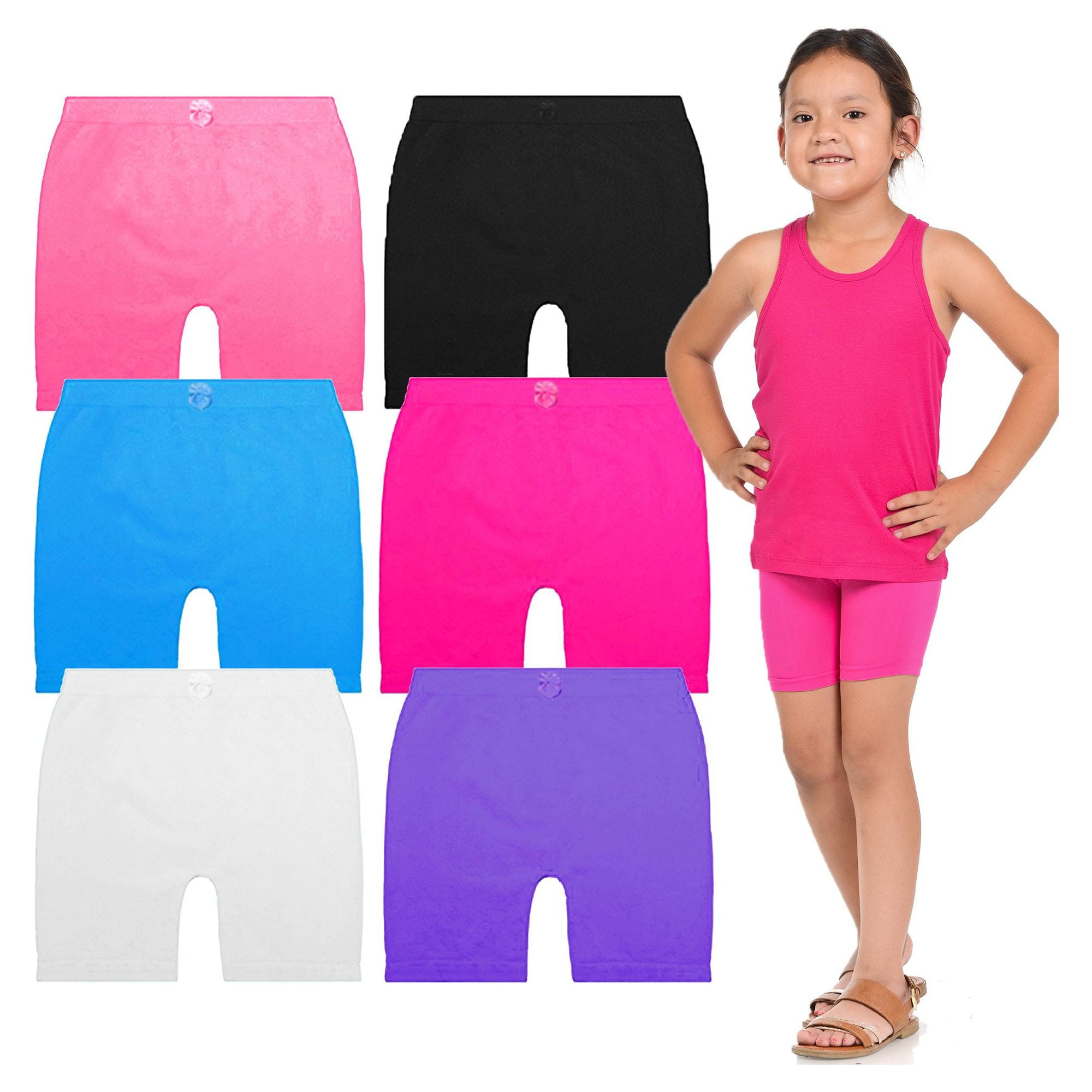 Buy Big Girls Under Shorts - Modesty Shorts for Girls 2-Pack Black & White  Combo - 8 at Amazon.in