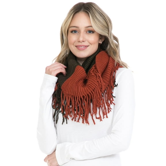 BASICO Warm Knit Winter Scarfs for Women Multi Color 4 Infinity Scarf Circle Loop Scarves