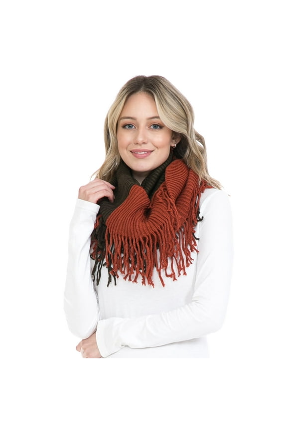 Warm Knit Winter Scarfs for Women Multi Color 4 Infinity Scarf Circle Loop Scarves