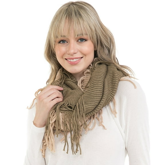 BASICO Warm Knit Winter Scarfs for Women Multi Color 5 Infinity Scarf Circle Loop Scarves