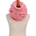 thumbnail image 1 of BASICO Women Infinity Scarf Chunky Knitted Neck Warmer | Winter Crocket Knit Dust Pink Scarf for Women, 1 of 4