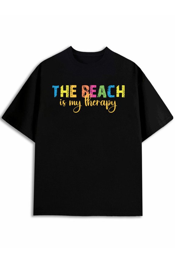 Beach Therapy Tee Men's t shirts black summer limited edition Summer BBQ Weekend Casual Tee Hip-hop streetwear Trendy Unisex Shirt Graphic tshirts
