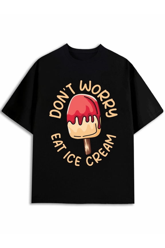 Chill Out, Ice Cream Tee men graphic t-shirt black casual summer Everyday and weekend wear Classic Unisex Shirt Graphic Tee tshirts