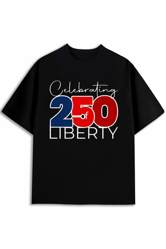 Liberty 250th Anniversary Tee Men's t-shirts black limited edition gifts Hip-hop streetwear Unique Design Unisex Shirt Printed tshirts