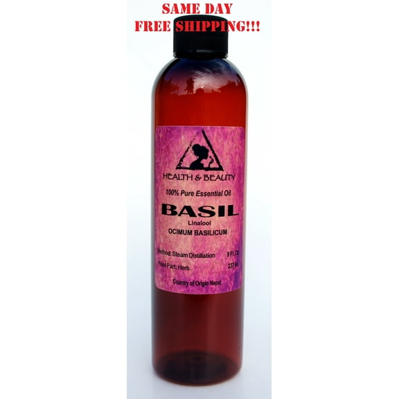 BASIL ESSENTIAL OIL LINALOOL AROMATHERAPY NATURAL 100% PURE 8 OZ