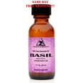thumbnail image 1 of BASIL ESSENTIAL OIL METHYL CHAVICOL AROMATHERAPY PURE GLASS BOTTLE 1 OZ, 30 ml, 1 of 2