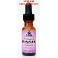 thumbnail image 1 of BASIL ESSENTIAL OIL METHYL CHAVICOL AROMATHERAPY PURE GLASS DROPPER 0.5 OZ 15 ml, 1 of 2