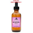 thumbnail image 1 of BASIL ESSENTIAL OIL METHYL CHAVICOL AROMATHERAPY PURE GLASS DROPPER 2 OZ, 59 ml, 1 of 2