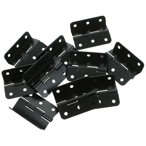 HONMEET Basious 10Pack Metal Box Hinges for Cabinets Doors Furniture Load Bearing Corrosion Resistance Black