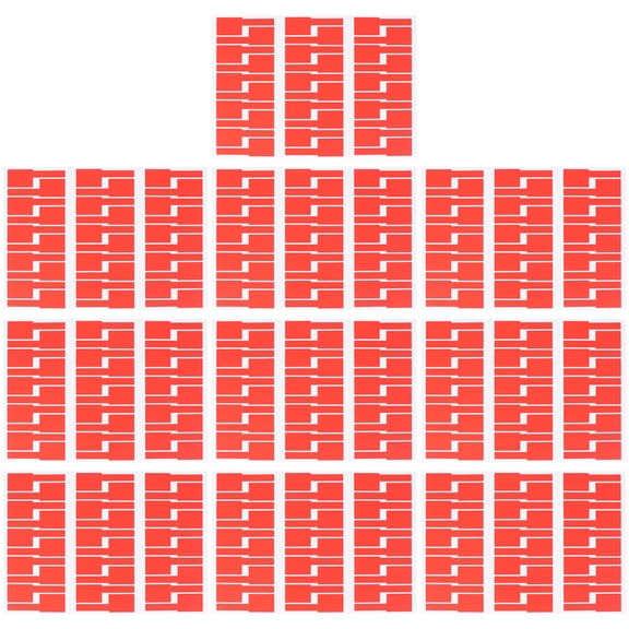 BASIOUS 10Pcs Stickers Markers Identification Tags Self- adhesive Laboratory sticker label For Test tube, beaker ( Red )