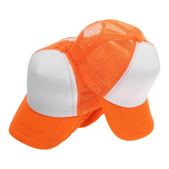 HONMEET Heat Transfer Blank Round Brim Hats for Men and Women Sublimation Caps 10pcs Orange