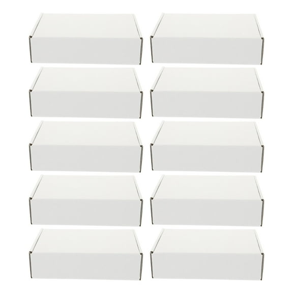 HONMEET BasiOUS 20Pcs White Corrugated Paper Mailing Box Shockproof Load Bearing
