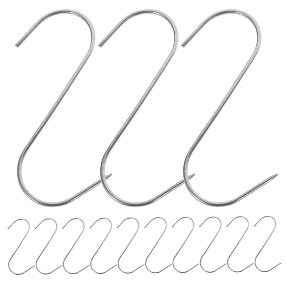 HONMEET 20Pcs Stainless Steel Meat Hooks for Butchering, Kitchen, BBQ, Hanging, and Food Preparation