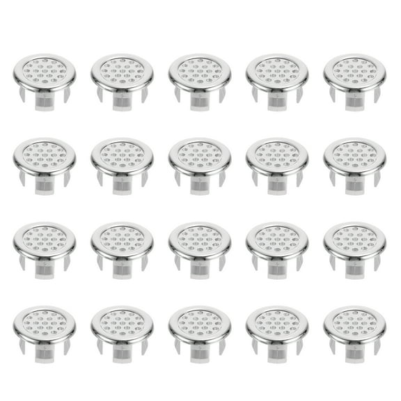 HONMEET 20Pcs Plastic Ceramic Basin Overflow Covers for Wash Basin Drain Accessories