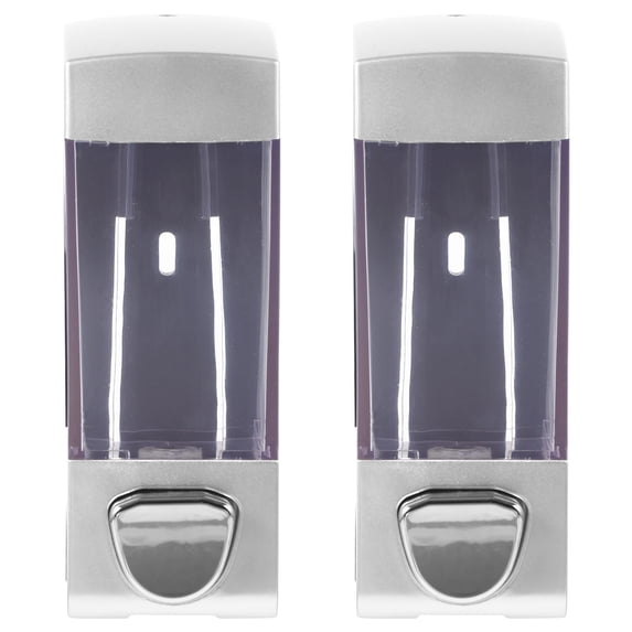 HONMEET Basious 2-Pack ABS Wall-Mounted Shampoo Dispenser for Bathroom Accessories, and Easy to Install